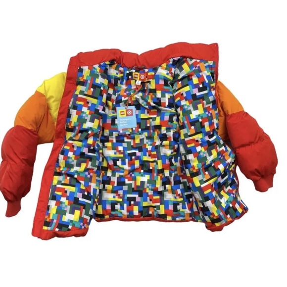 LEGO Collection Ladies Color Block Puffer Jacket/Vest Colorful Women's XS S M L - Picture 3 of 6